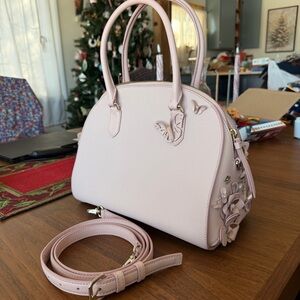 RARE Kate Spade Light Pink Butterfly flower 3D Satchel